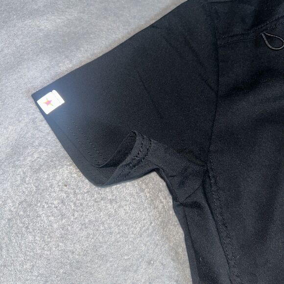 Scrubstar Ultimate Scrub Top Womens XS Black Medical Nurse Clinic Shirt - Picture 4 of 7